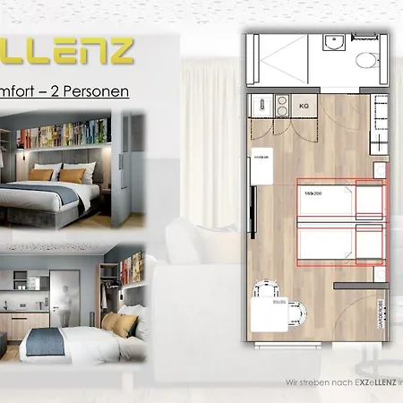 Xzllenz Traum Studio-Apartment, Frei-Parken, U-Bahn, Kueche Nuremberg Extérieur photo