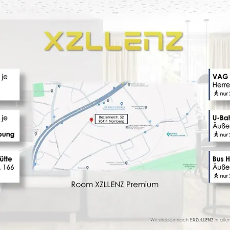 Xzllenz Traum Studio-Apartment, Frei-Parken, U-Bahn, Kueche Nuremberg Extérieur photo